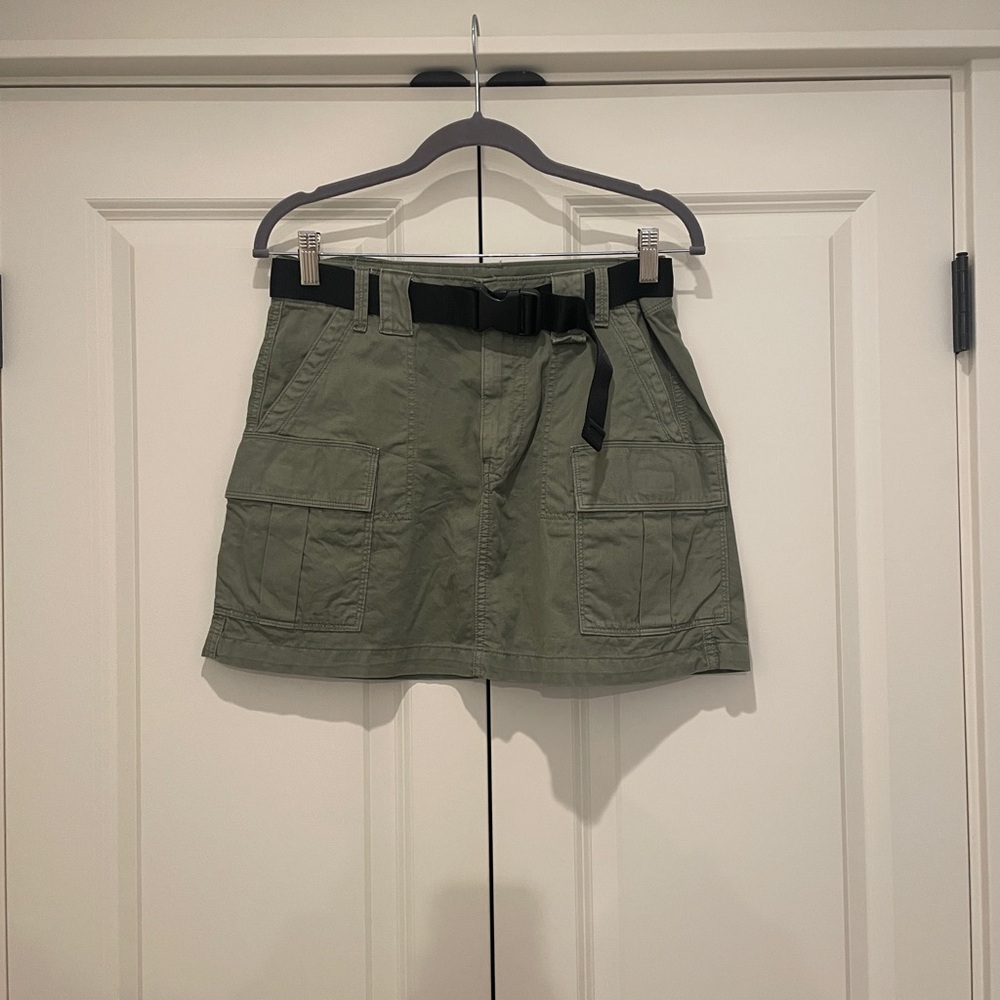 American Eagle Outfitters Olive Skirt with Black Accents